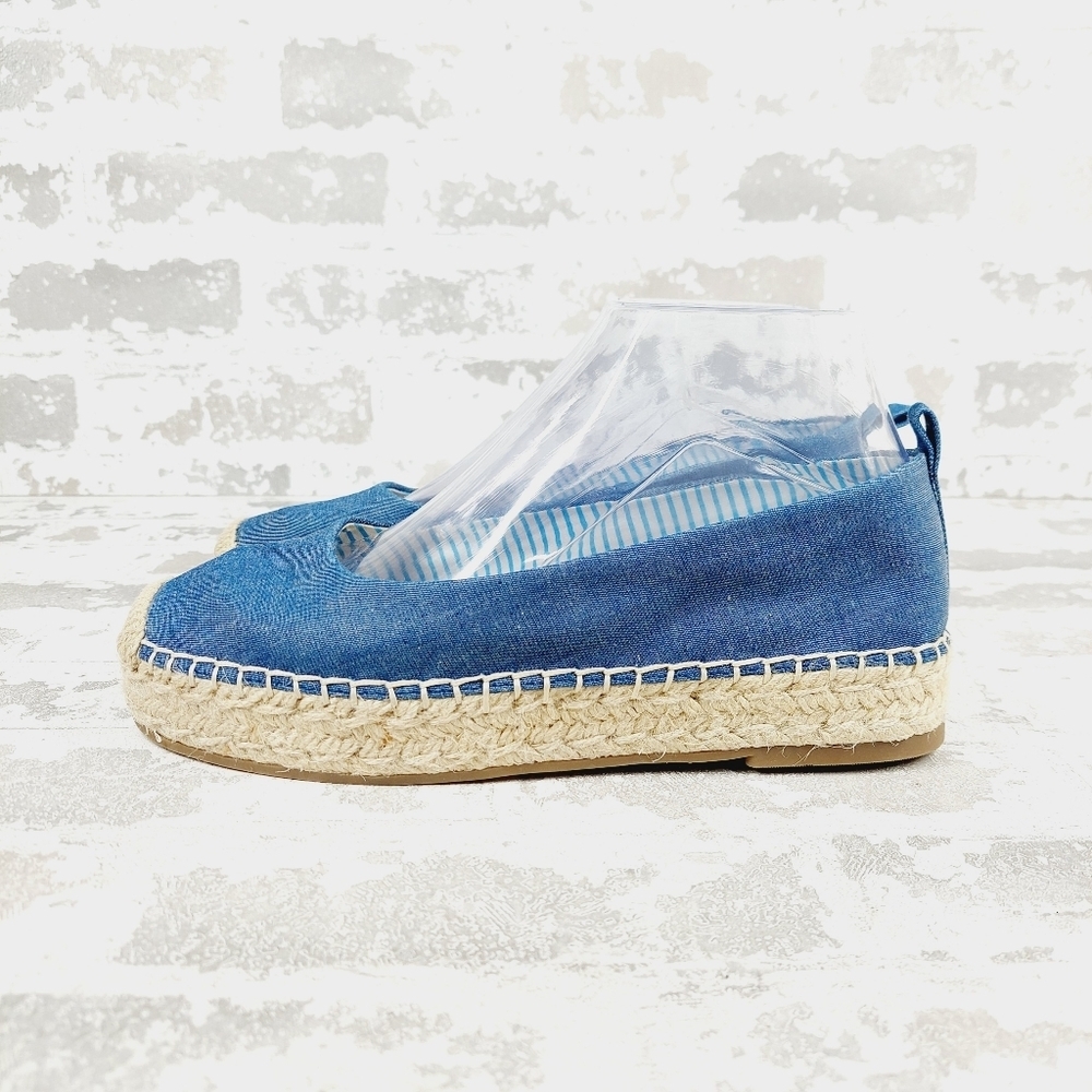New DRAPER JAMES Georgia Espadrilles Chambray W377